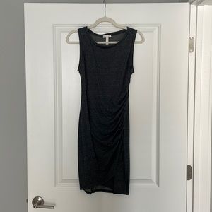 Leith dark gray shirt dress, small